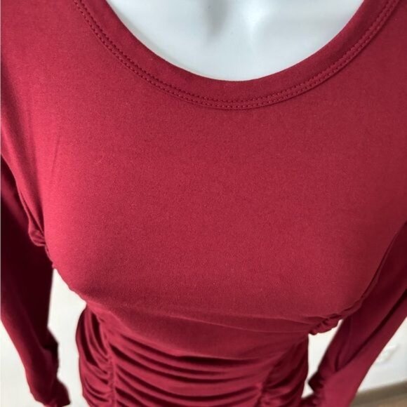 Fashion Nova Dress Large Midi Ruched Body Con Festival Cottage Core Coquette - Picture 10 of 12